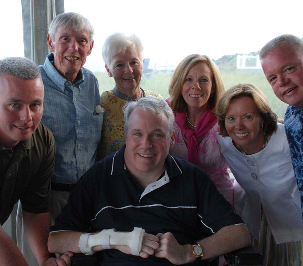 Members of the Hughes Family (from left to right): Robert, Mike, Helen, Greg, Mary, Laurie, and Jack