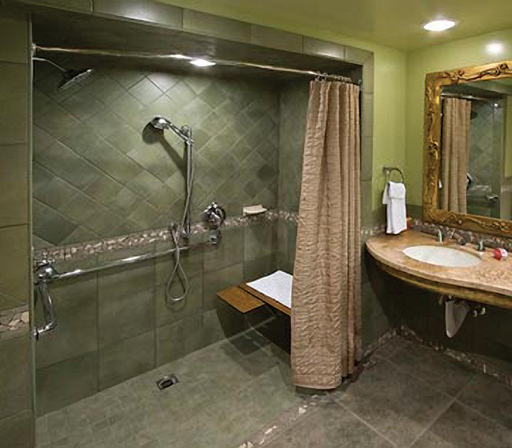 Accessible bathroom in a home