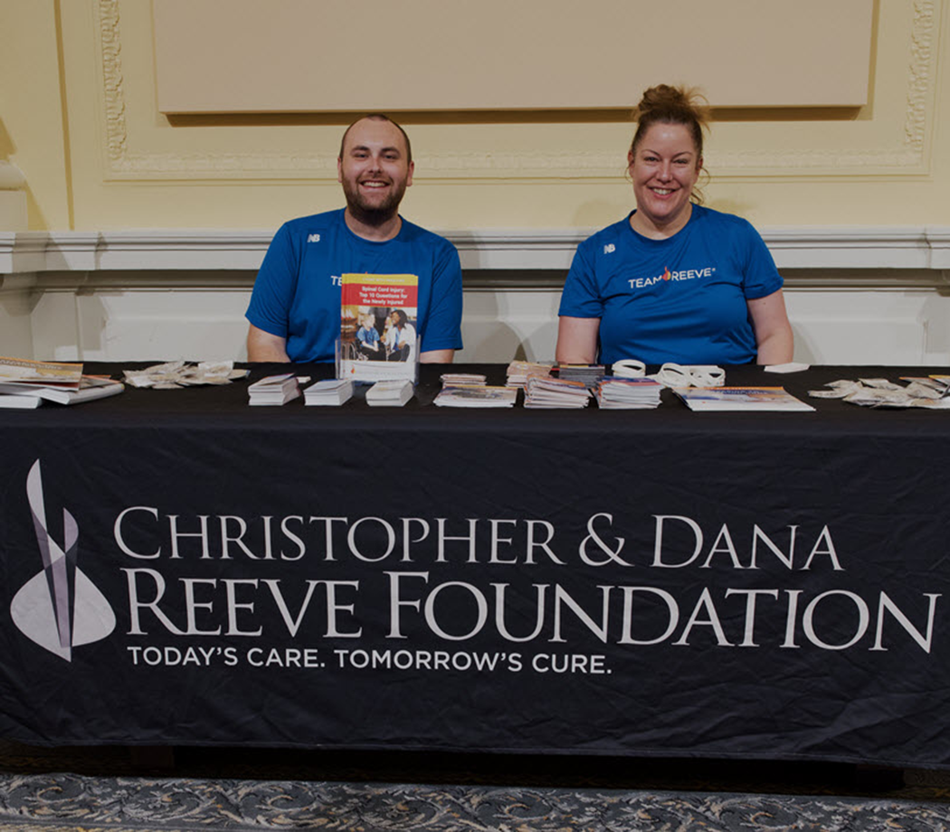 NPRC Table with free resources at a conference center