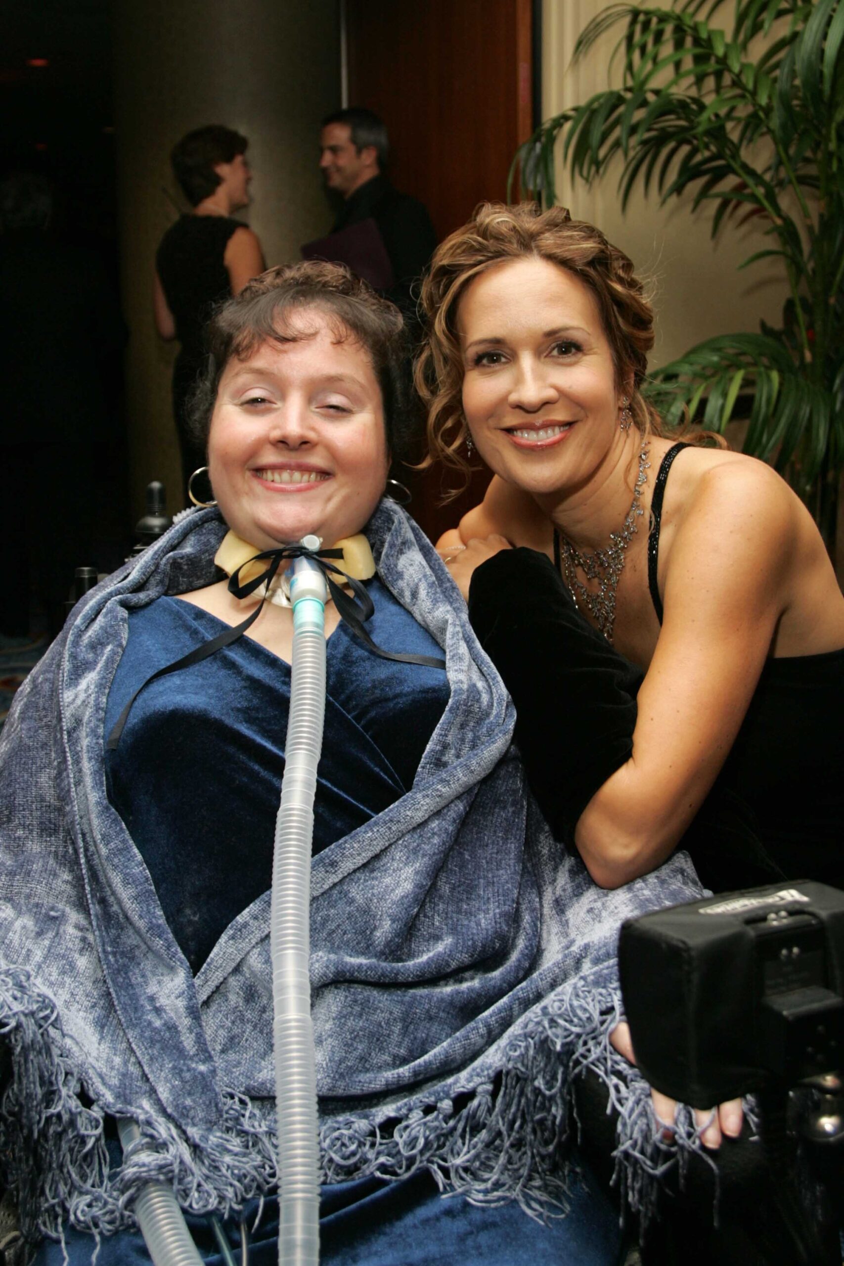 Brooke Ellison and Dana Reeve at A Magical Evening gala.