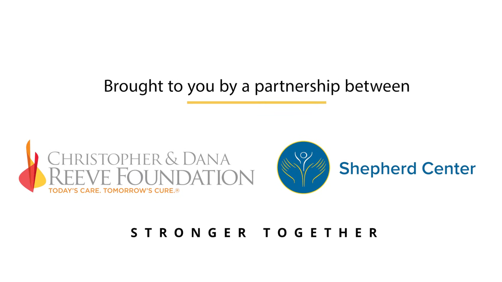 White image with the Reeve Foundation logo and the Shepherd Center logo promoting New educational video series offers insights into disability rights and self-advocacy for individuals living with paralysis