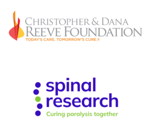 Logos for Christopher & Dana Reeve Foundation and Spinal Research