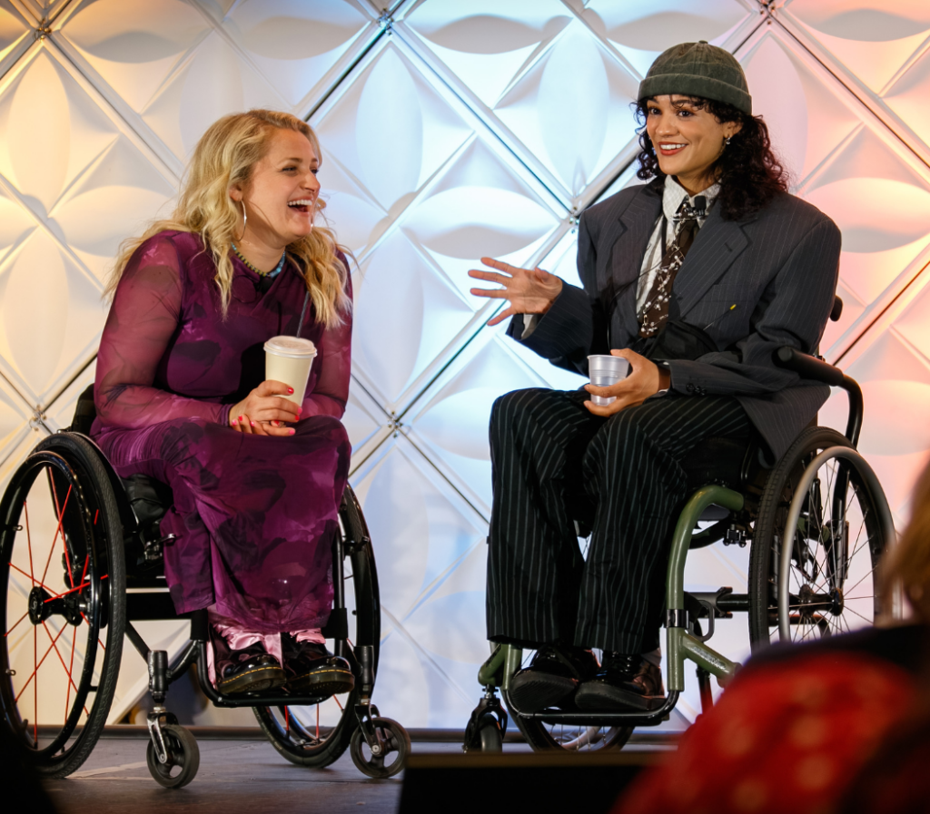 Ali Stroker and Marissa Bode at the 2026 Reeve Summit