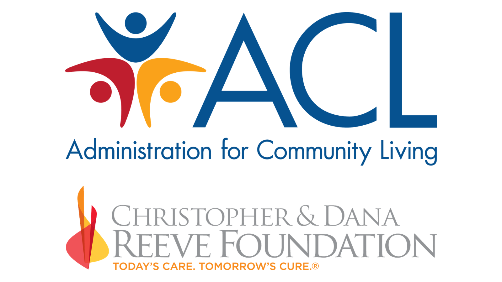 Administration for Community Living logo and Christopher & Dana Reeve Foundation logo